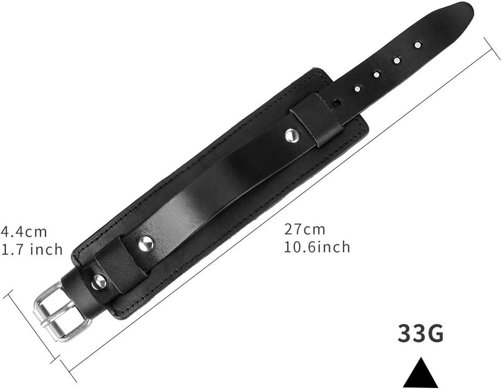 Rock-Inspired Leather Cuff Bracelet – Lightweight Adjustable Band for All Ages