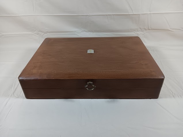 Vintage 6 Slot Watch Storage Box With Helbros Watch Face