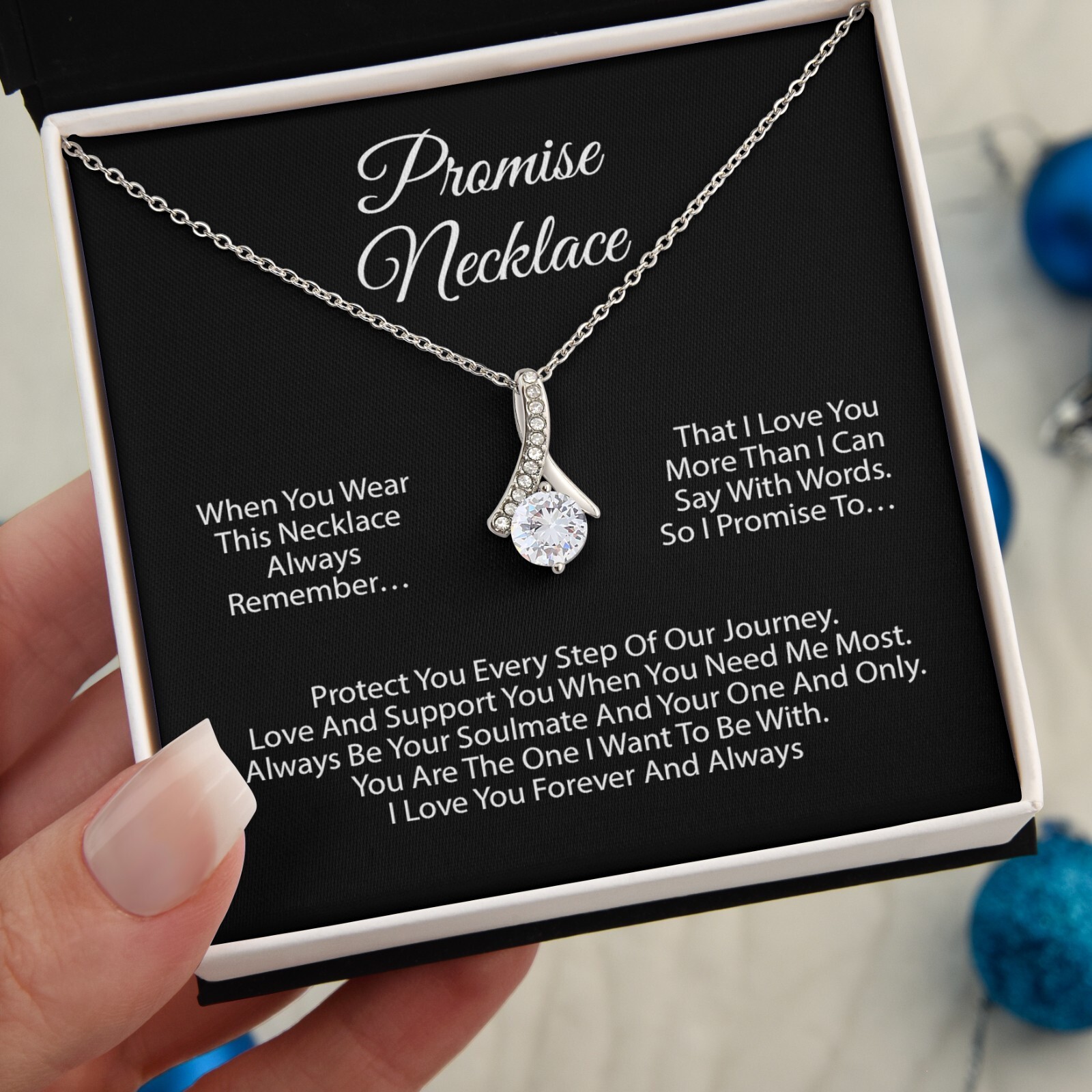 Promise Necklace For Soulmate, Valentine Gift, Birthday Gift, Anniversary Gift