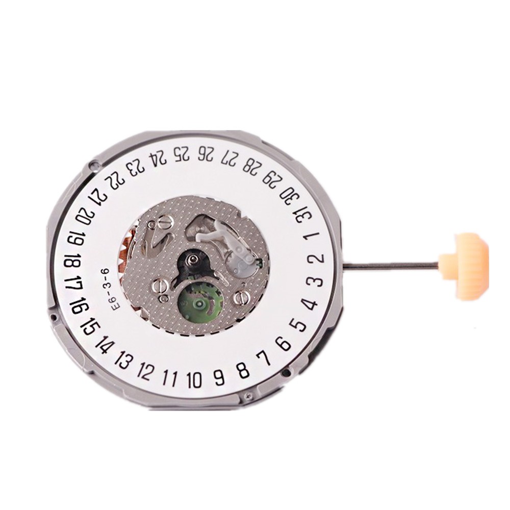 3-Hand 2.75mm Thickness Quartz Watch Movement Day@3/6 White-Dial For Miyota 1M12