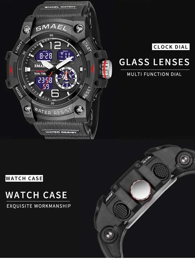 Military Tactical Waterproof Digital Sports Watch LED Backlight TAC Wristwatch