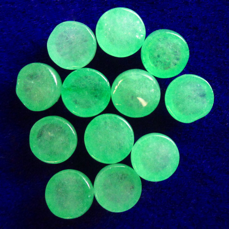 12Pcs 4x2mm Green Jade Round Cab Cabochon B65900