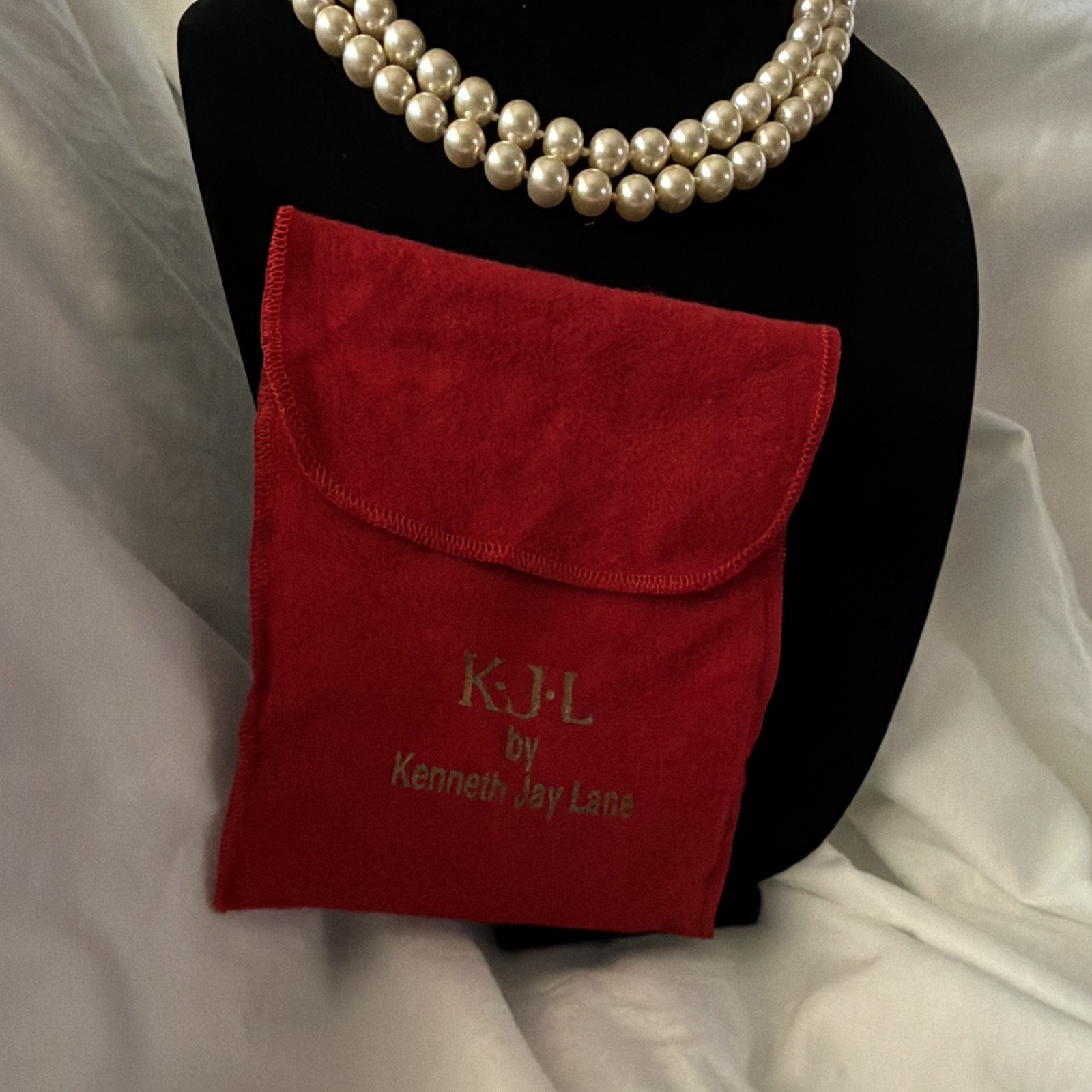 KJL by Kenneth Jay Lane Double Strand Faux Pearl Necklace