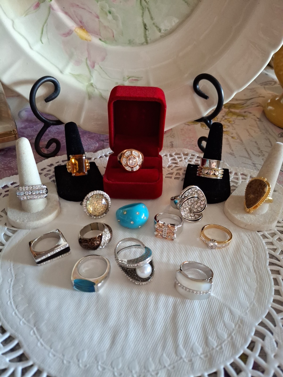 Vintage To Modern Lot Of Rings 15, Sizes Vary 7-9 Designer Camille Lucie (7)