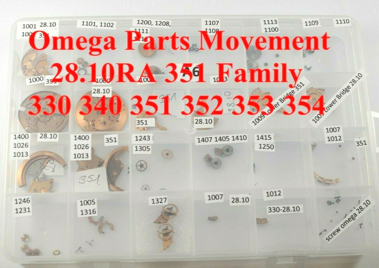 omega movement 28.10RA 351 family 330-333 340-344 350 352 353 354 355 parts