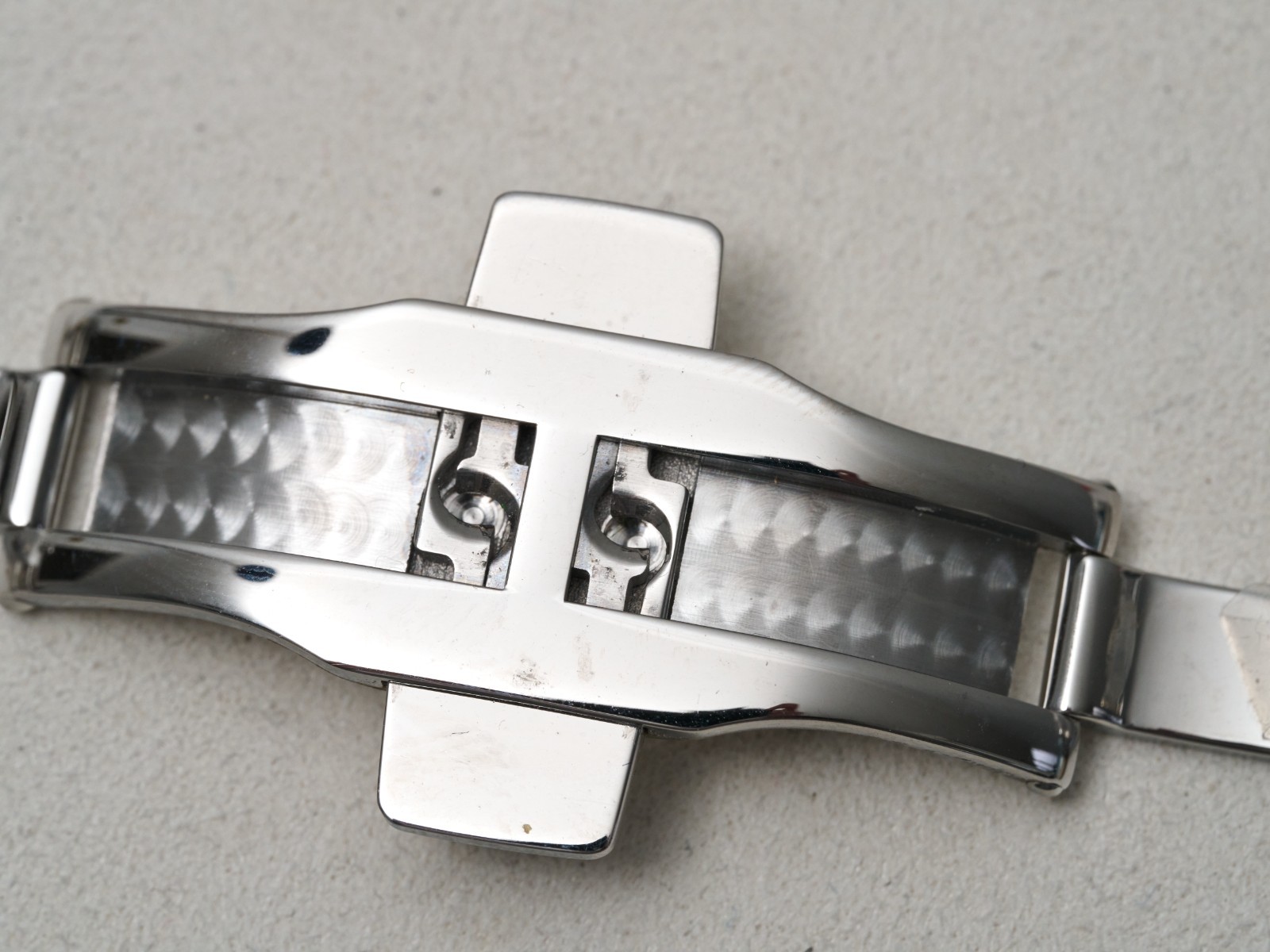 Bell Ross BR 18mm Deployment Buckle Clasp Steel Double Fold Over Pin Buckle