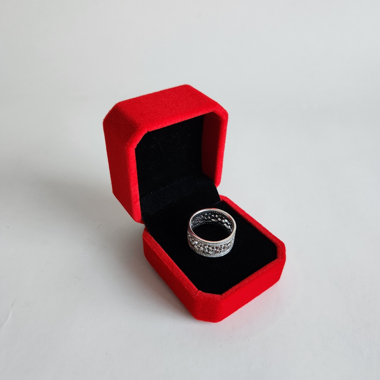 Authentic Pandora Vintage Allure CZ Openwork Ring S925 ALE Size 58/ US 8.5