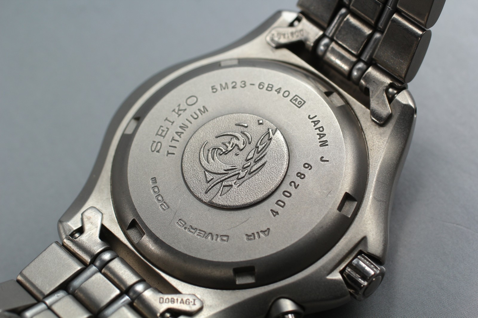 [N MINT w/ BOX] SEIKO Kinetic Titanium Diver’s 5M23-6B40 Qz Day/Date Men’s Watch