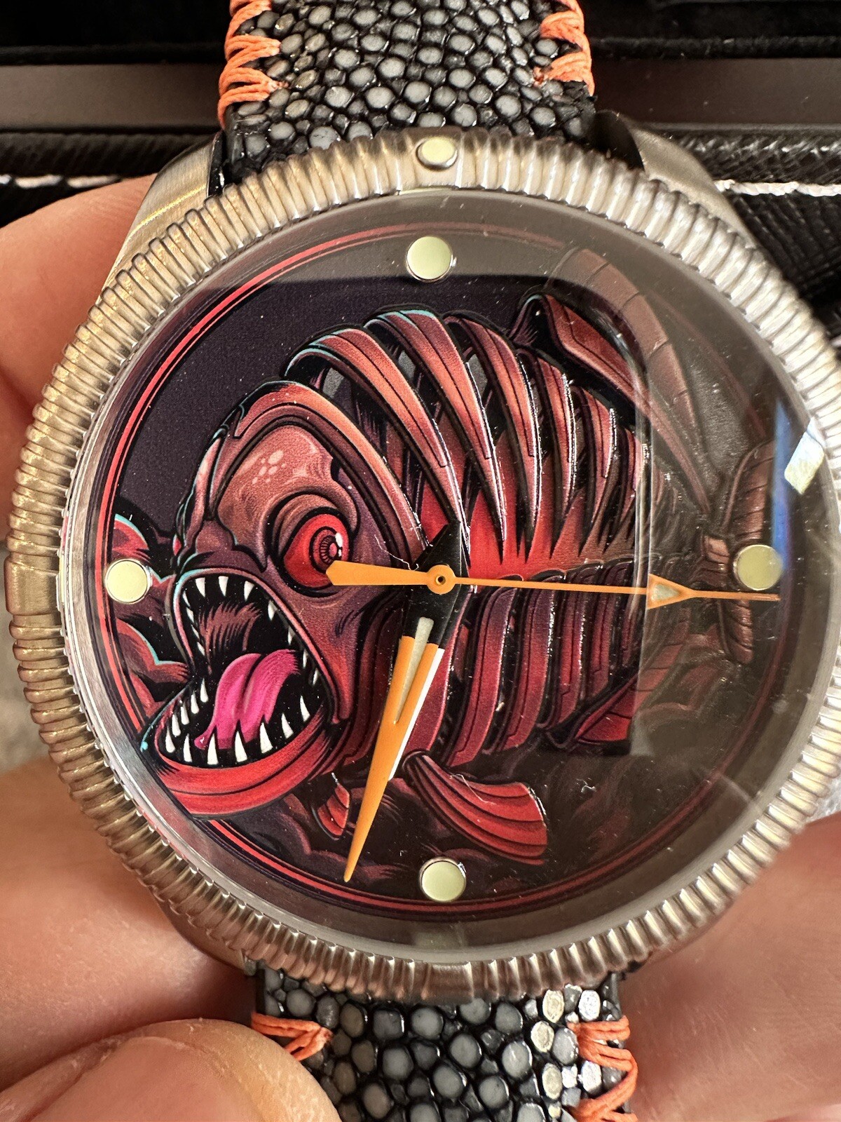 Ocean Crawler Piranha Hand-crafted Ceramic-Enamel Dial Dive Watch