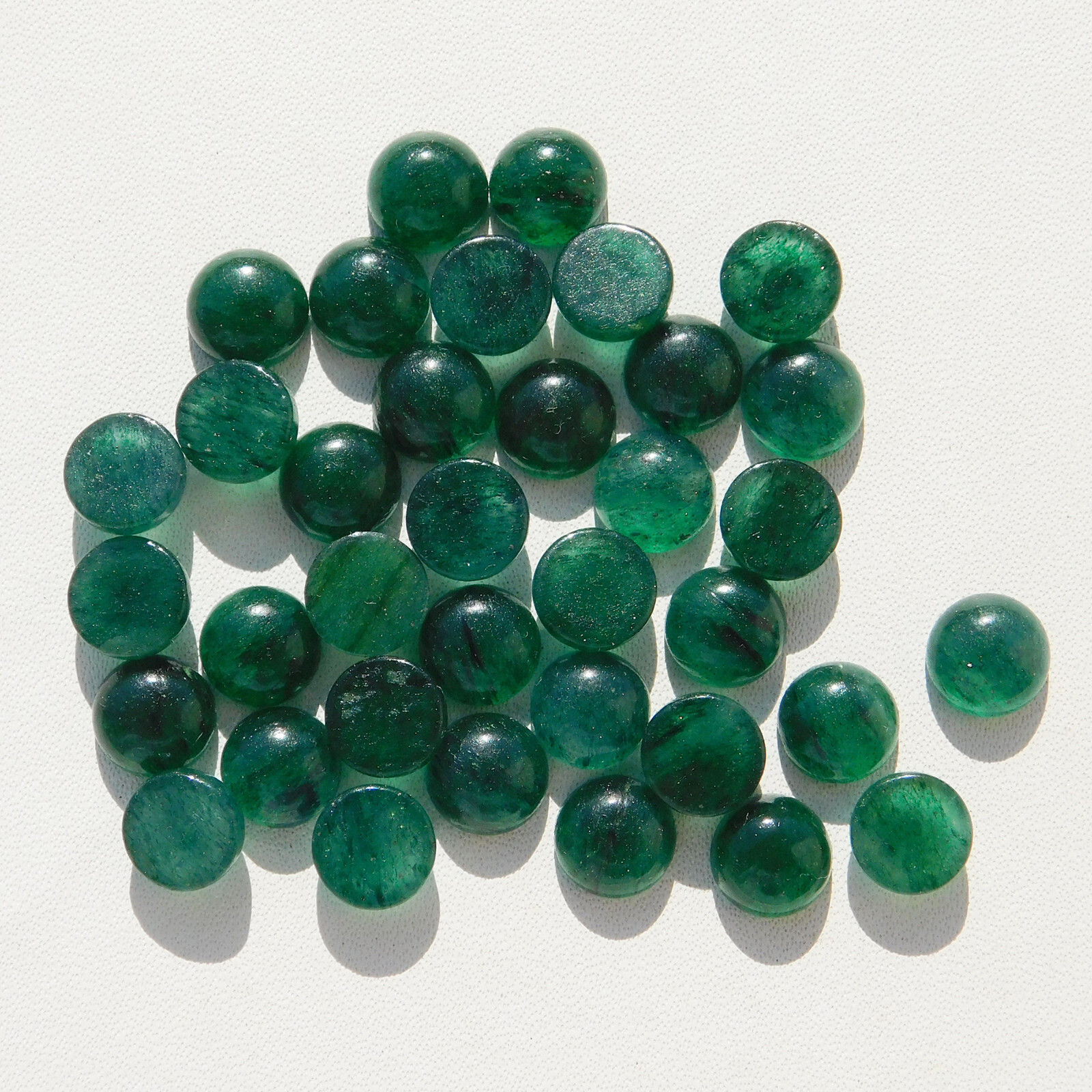 Natural Green Aventurine Round 3 mm to 20 mm Cabochon Loose Gemstone Lot