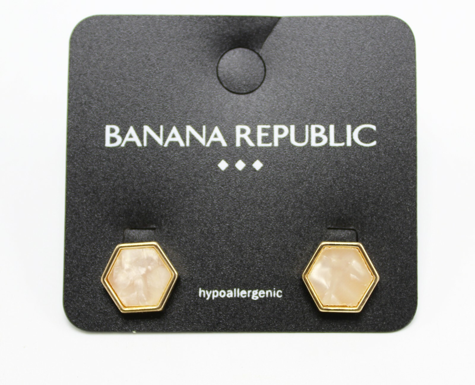 New Gold Hexagon Stud Earrings by Banana Republic #BRE32