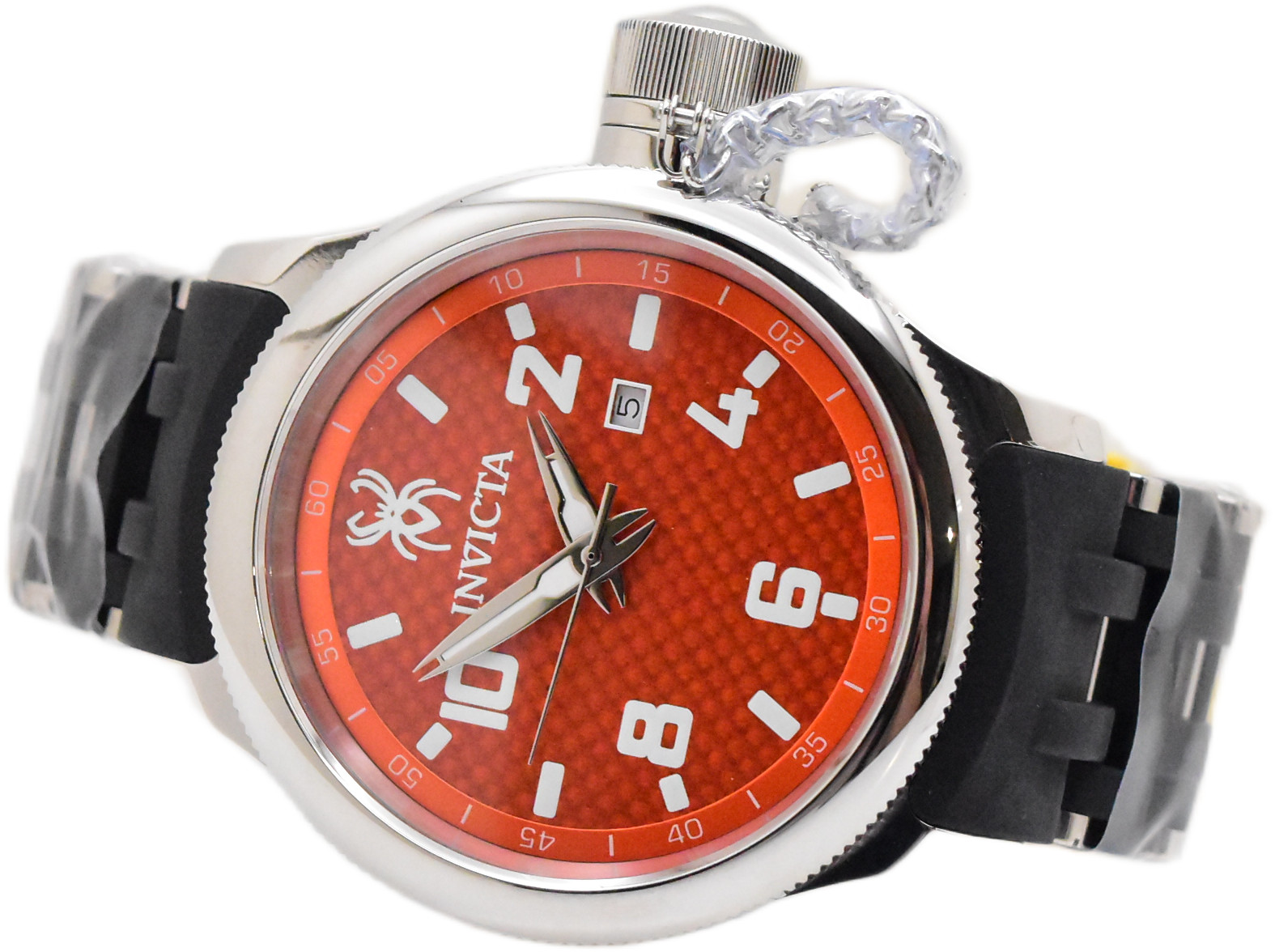 Invicta Russian Diver Sea Spider Men’s 52mm Orange Dial Swiss Quartz Watch 36978