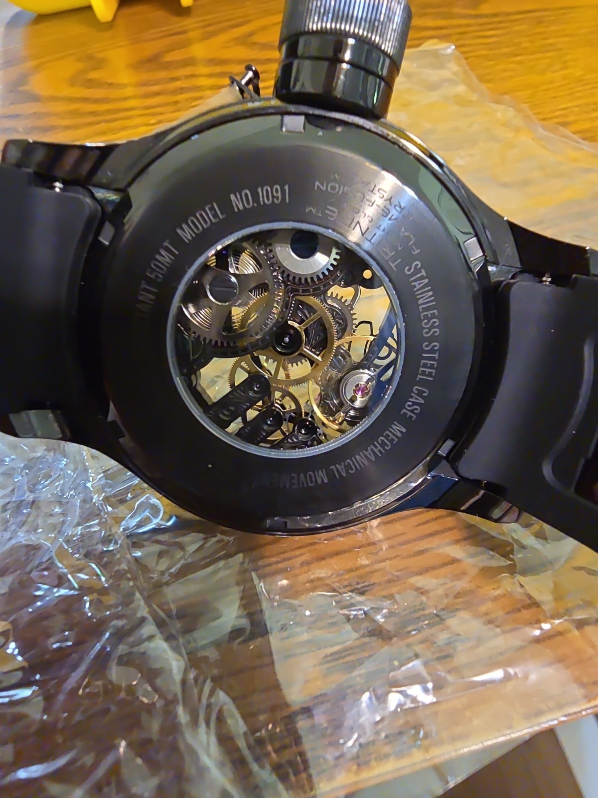 New Invicta Russian Diver Quinotaur Mechanical 1091 Triple Black Yellow 8 Slot