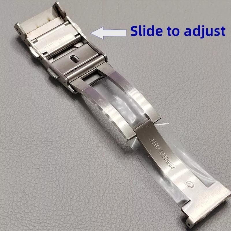 Adjustable Ratchet Buckle 316L Stainless Steel Watch Strap Clasp 18mm 20mm 22mm*