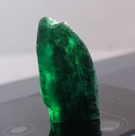 Natural Zambian Emerald Rough Stick, Emerald Rough Stick For Pendant Size 22mm.
