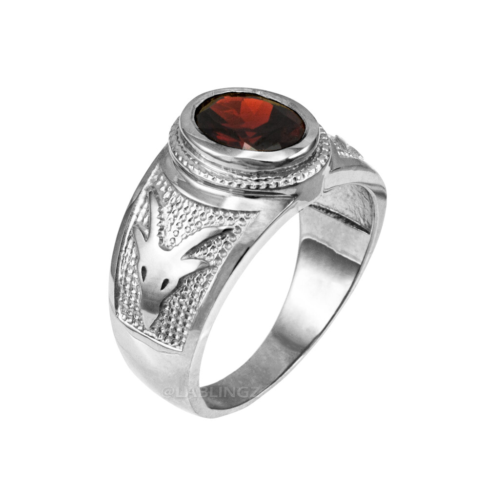 Sterling Silver Zodiac Sign Birthstone CZ Ring