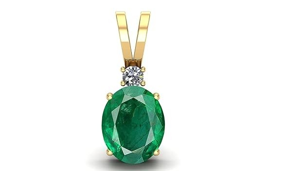 12.25 Ratti Certified Natural Emerald Panna Gemstone Pendant (QG8)