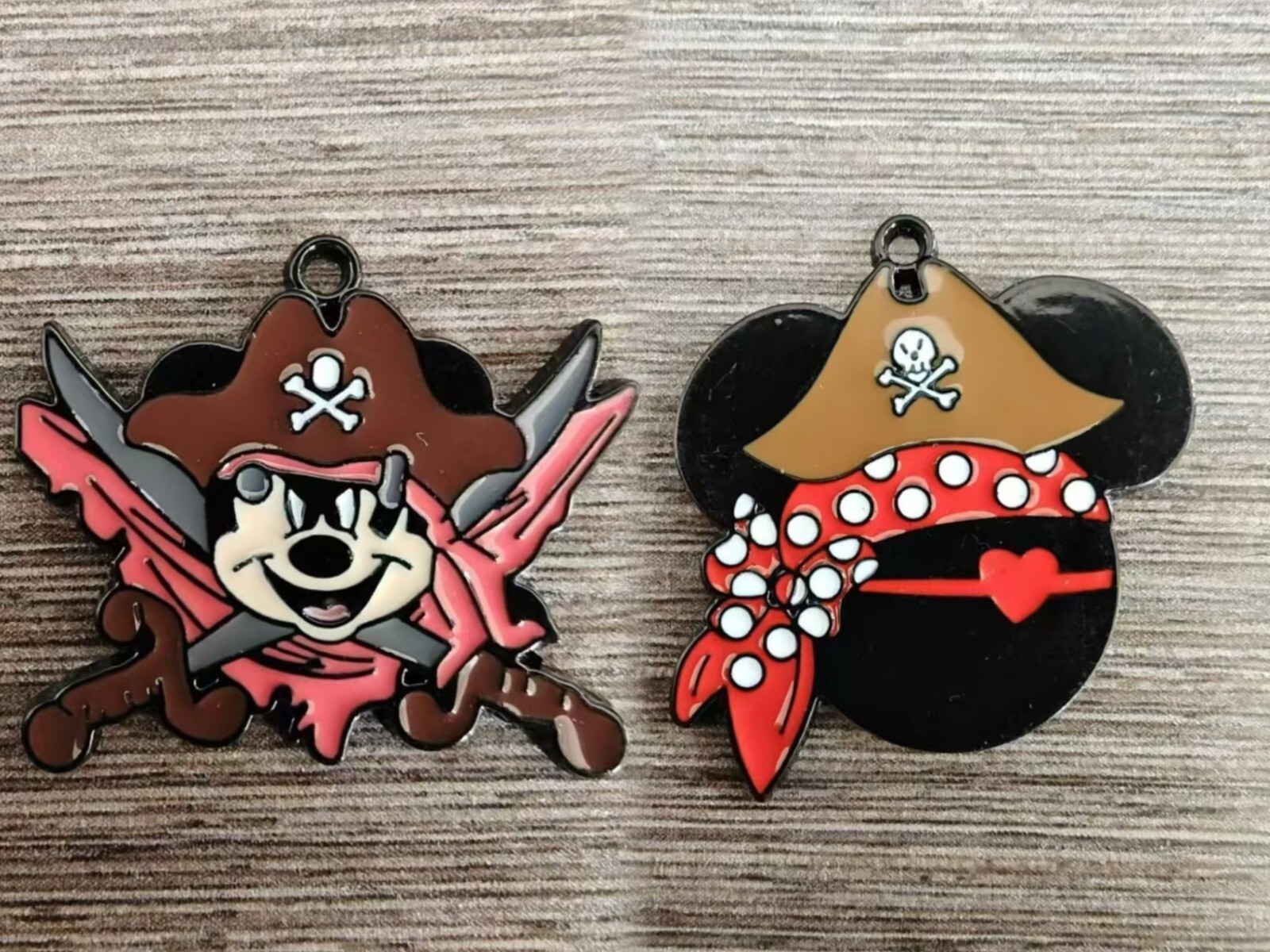50 PCS Halloween pirate mickey minnie cute Charms Metal Pendants DIY Jewelry