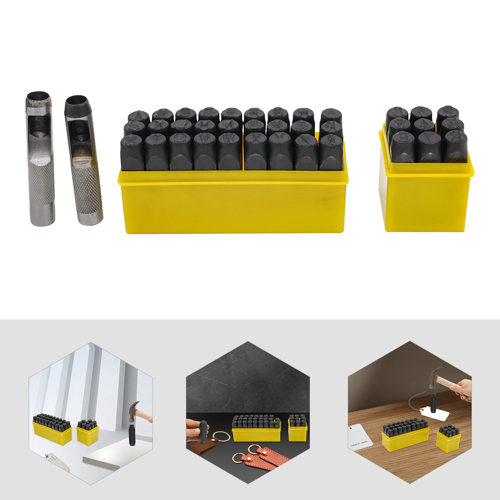 36-Piece Stamping Set Letter & Number Steel Punch Stamp Set 0.5in12.5mm