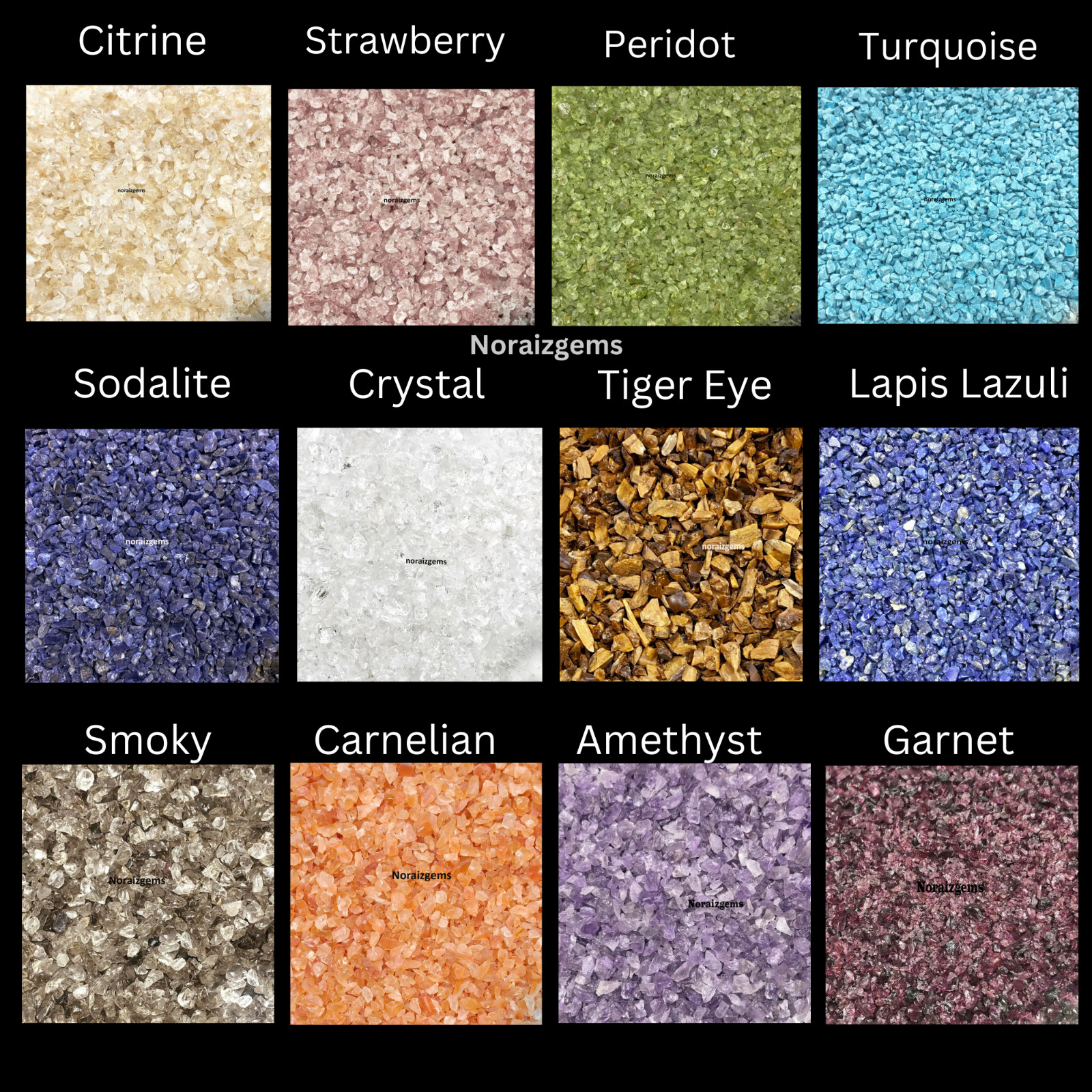 Crushed Gemstone Coarse 0.5-1 MM Crushed Powder For Ring Inlay Woodwork Inlay