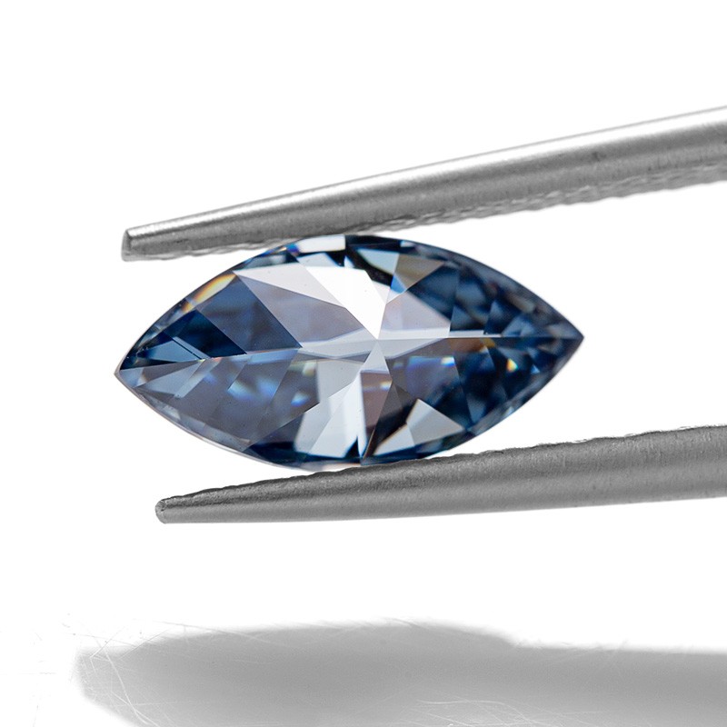 GRA Full Size Marquise 0.1-10ct Loose D Moissanite Vivid blue VVS1 for Jewelry