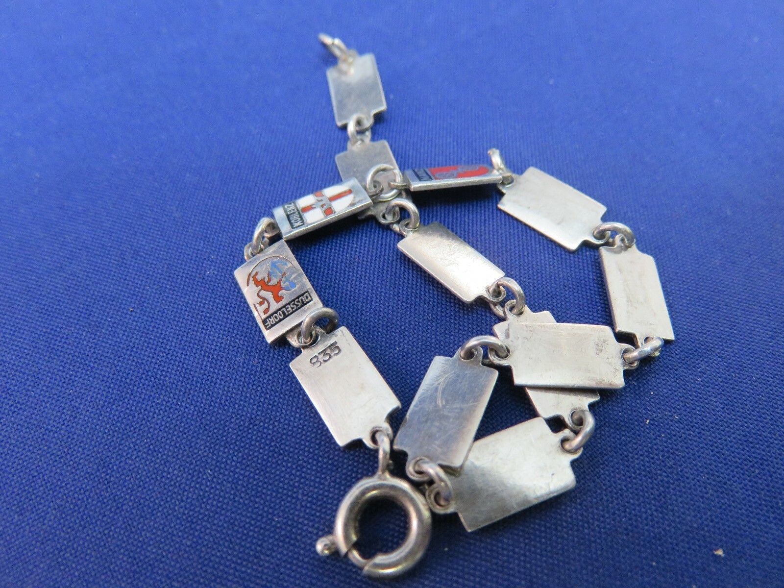 Sterling (835) Coat of Arms Bracelet For Germany Towns (1263)