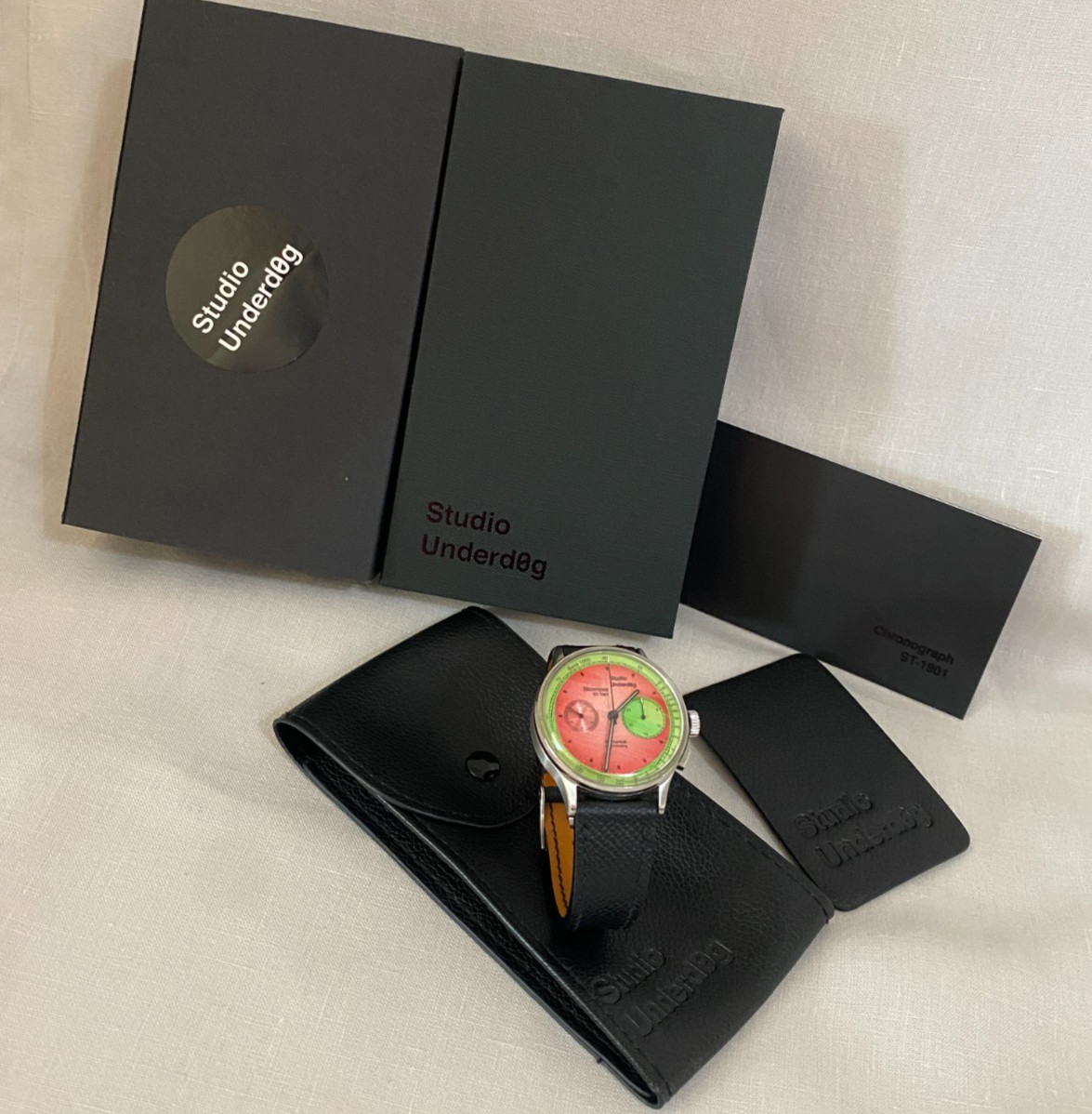 Studio Underd0g – Watermel0n 01 Series Chronograph Watch Underdog Watermelon VGC