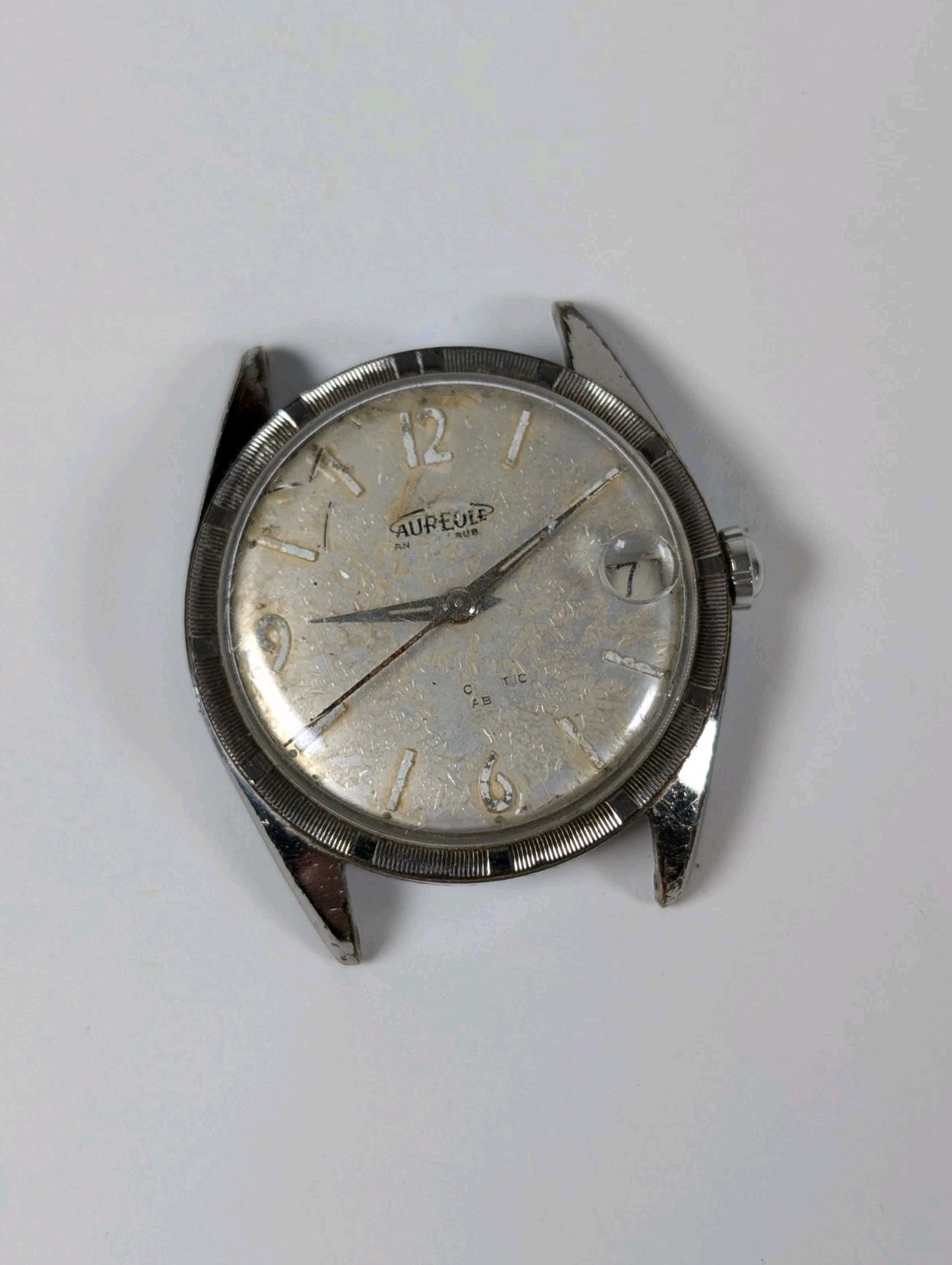 AS-IS PARTS REPAIR Vtg Aureole Date Automatic Watch 17 Jewels Men’s 34mm