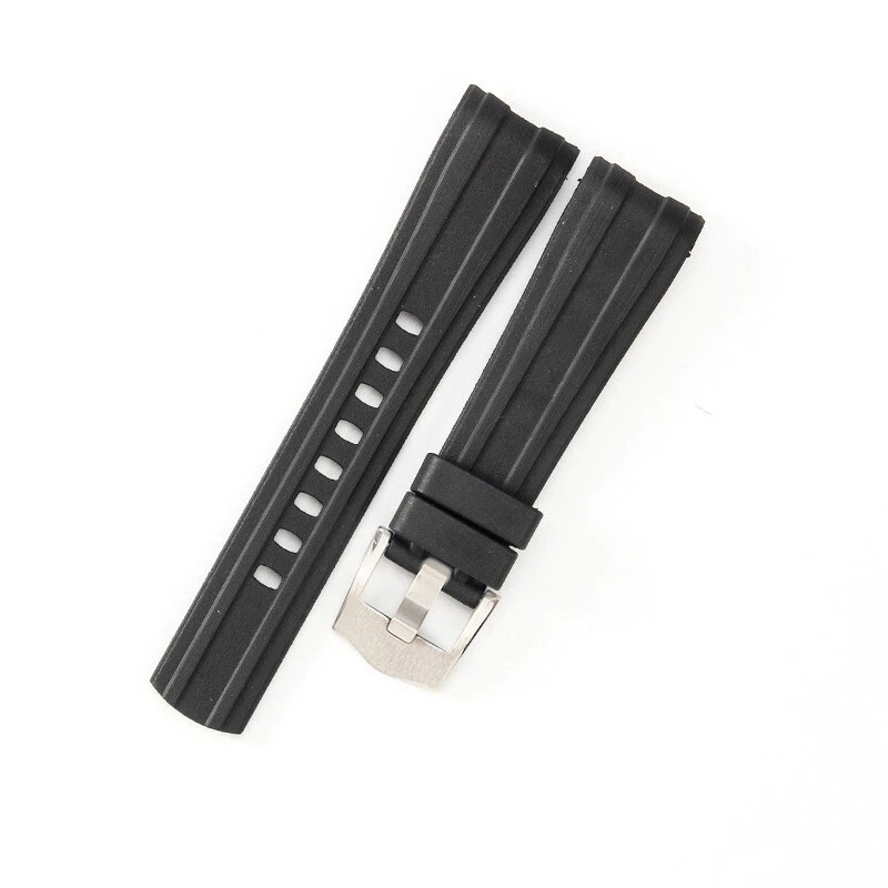 Premium Waterproof Rubber Silicone Watch Band Strap Curved End for O.mega 20mm