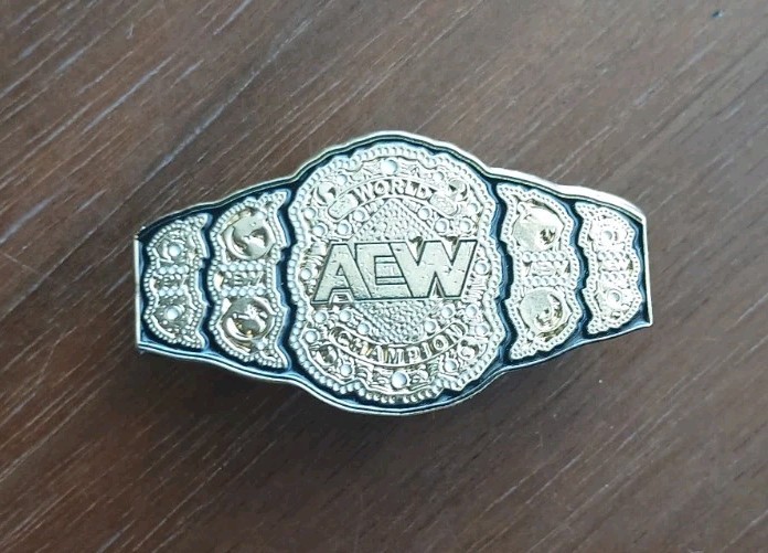 AEW World Heavyweight Champion Belt All Elite Custom ENAMEL PIN GOLD Moxley MJF