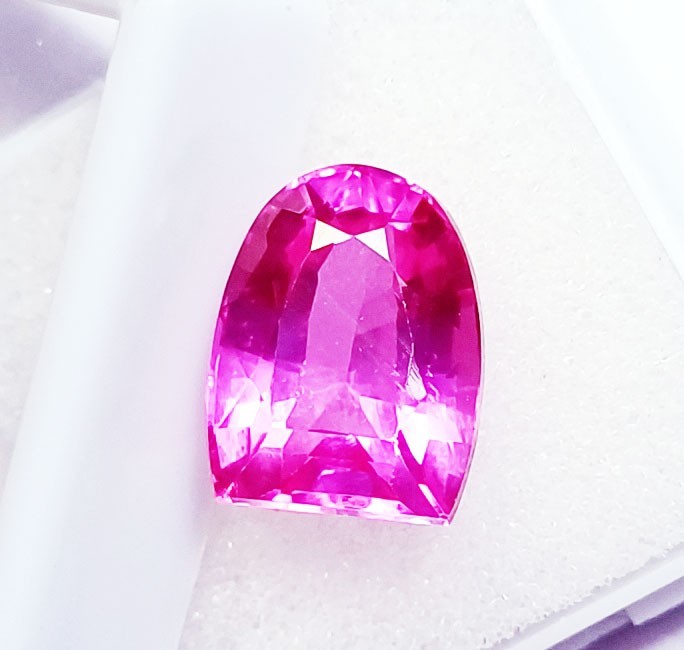 Fancy Cut Natural Pink Sapphire 9.70 Ct Certified Loose Gemstone ~ Free Gift