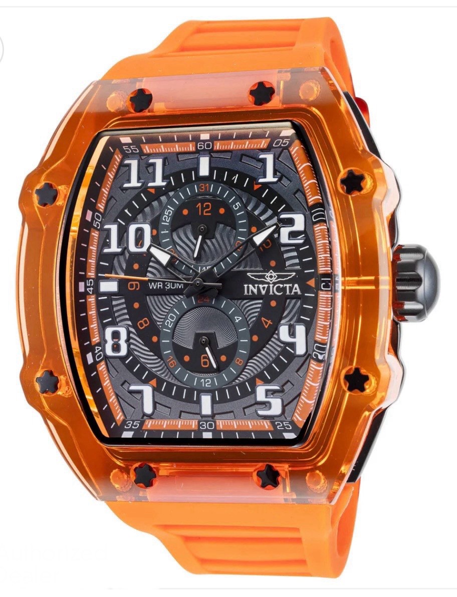 Invicta Racing Cyclone Men’s Chronograph Watch 48.5mm Orange Black 48718 New NIB