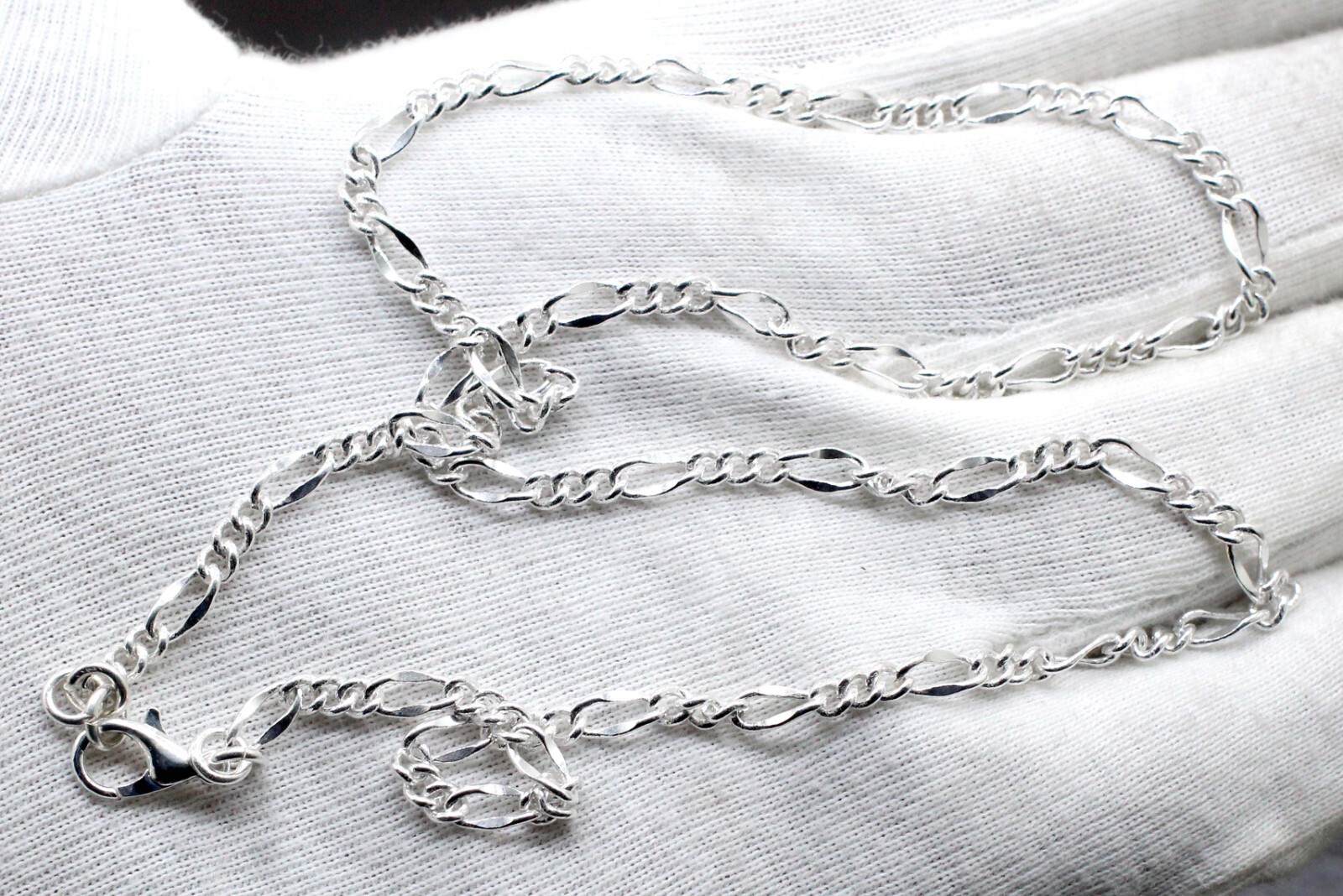 925 Sterling Silver Handmade Jewelry Beautiful Adorable Chain Necklace S-20-22″