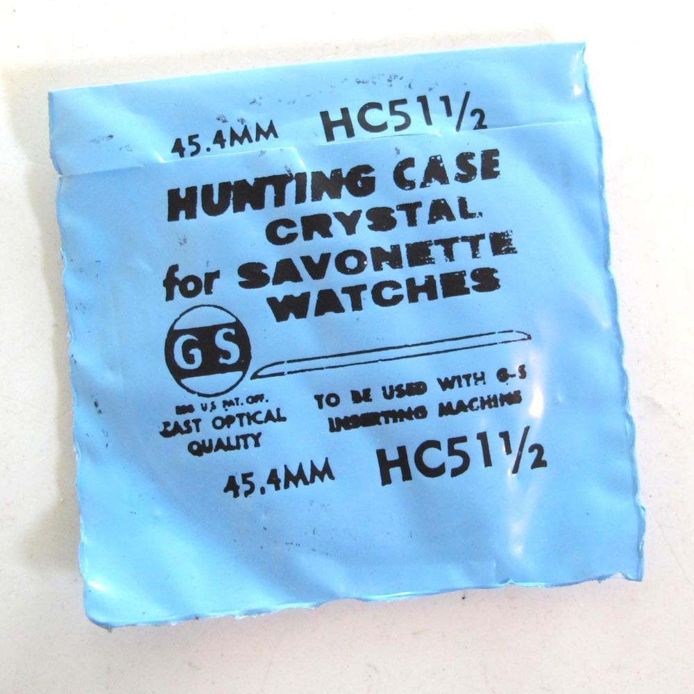 HUNTING Hunter CASE CRYSTAL – G-S # HC 51 ½ – 45.4 mm Savonette Acrylic
