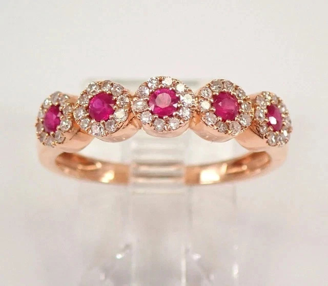2Ct Round Cut Lab-Created Ruby Engagement Wedding Ring 14K Rose Gold Plated