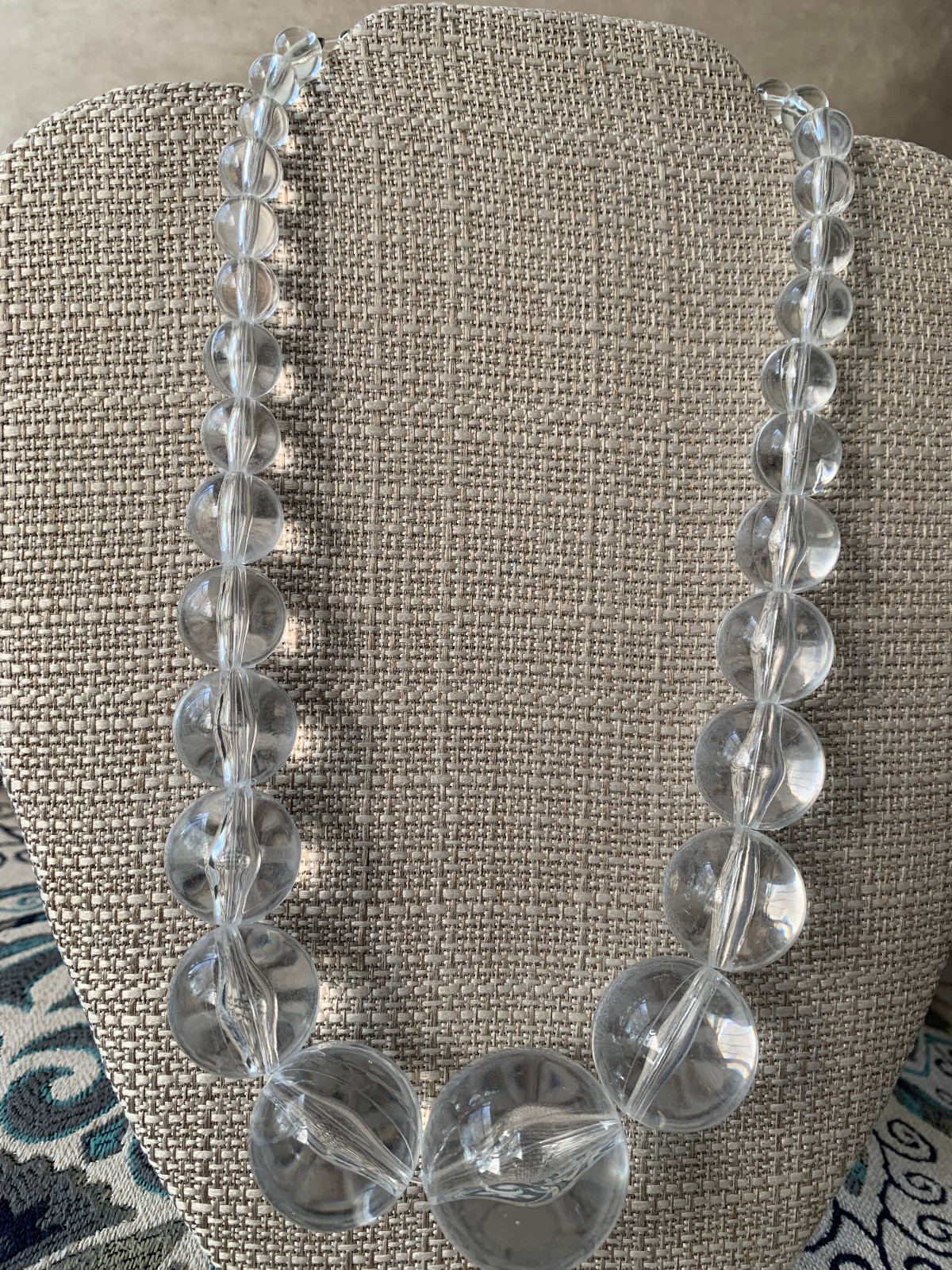 Lucite Clear Necklace Earrings Set Minimalist Deadstock Y2K NWT