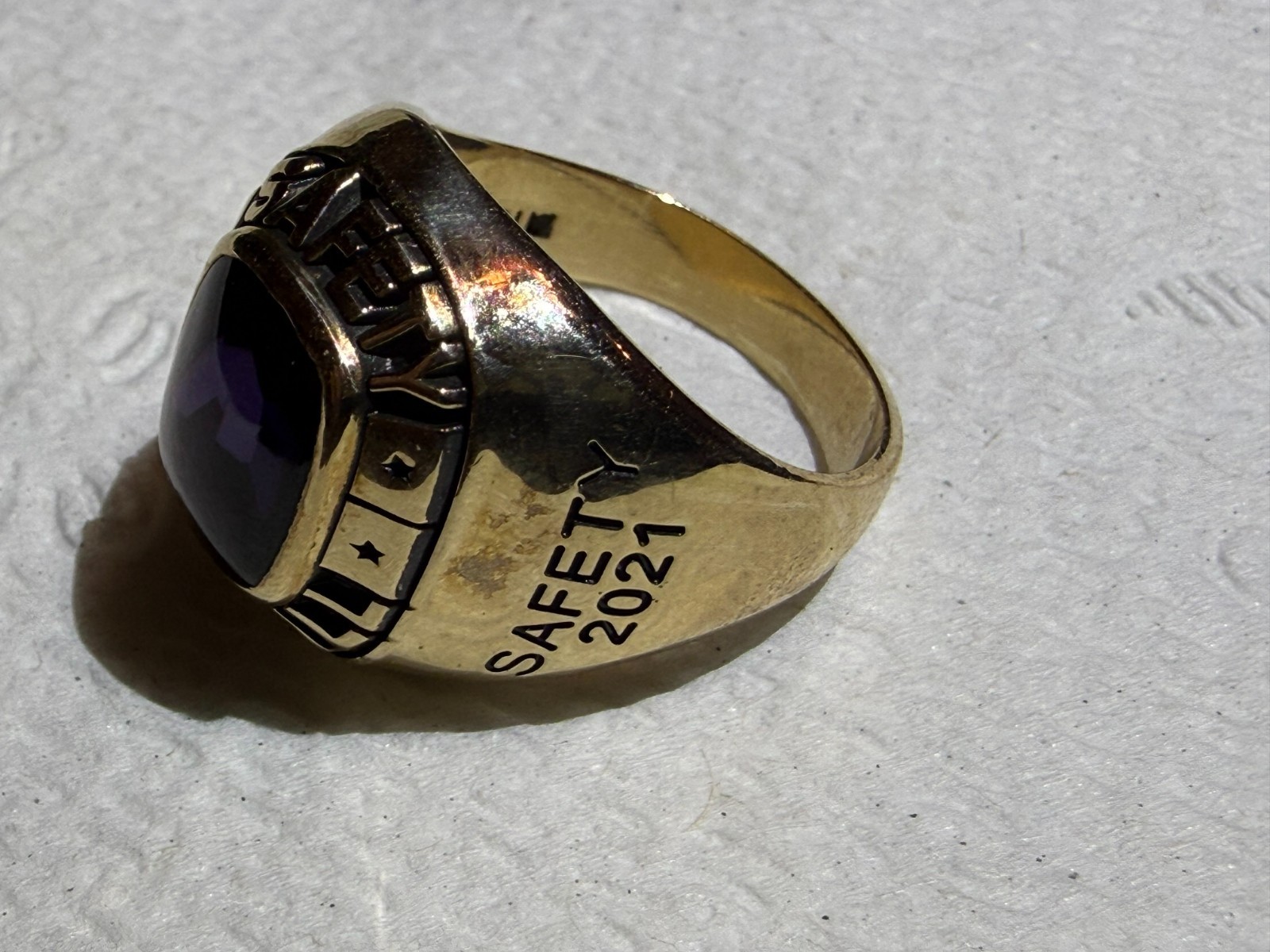 Fed Ex X Freight Serving America Safely, 10k Gold Ring Size 10 FedEx Fed X