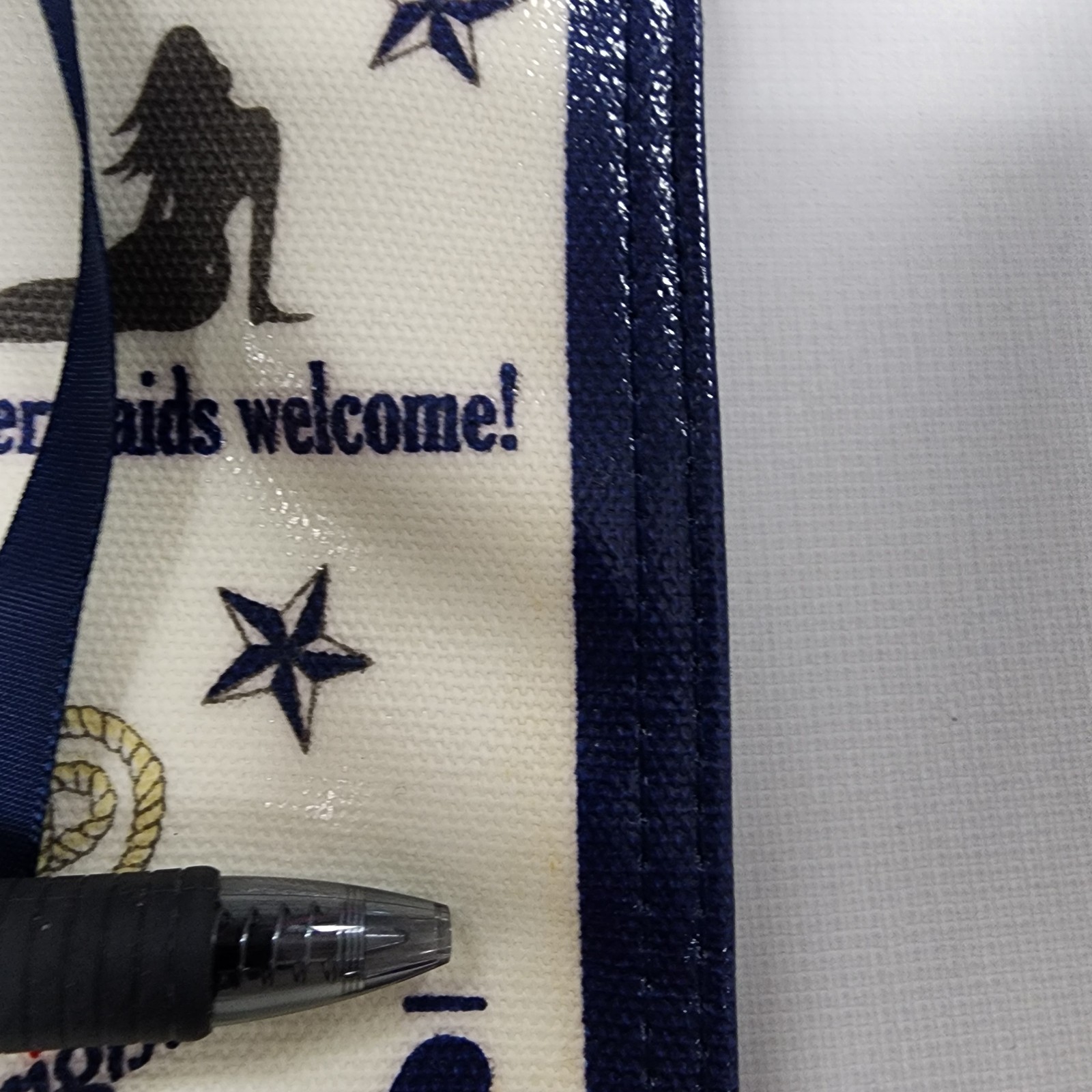 Brighton Nautical Travel Jewelry Roll Blue Velvet Lined Zippered Compartments