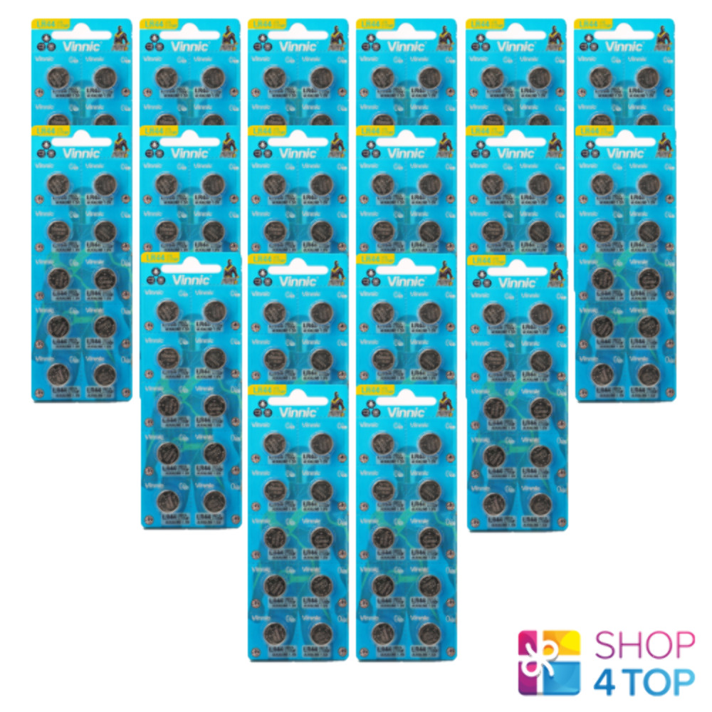 180x Vinnic LR44 AG13 L1154F 1.5V Alkaline Button Cell Batteries