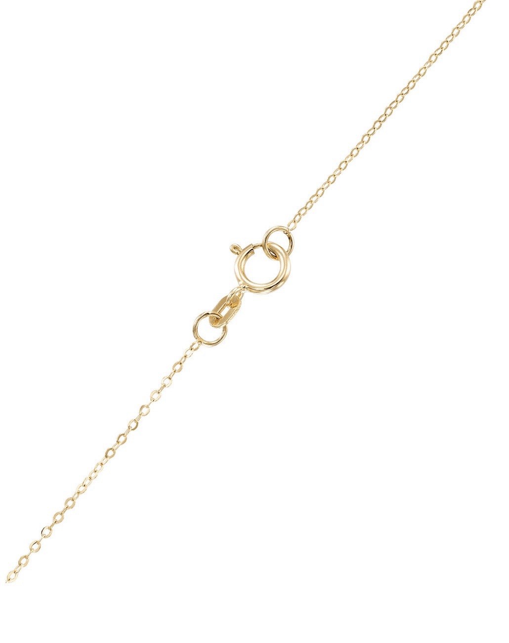 10k Gold Tone Round Horse Cutout Charm Pendant Necklace Cable Chain Spring Ring