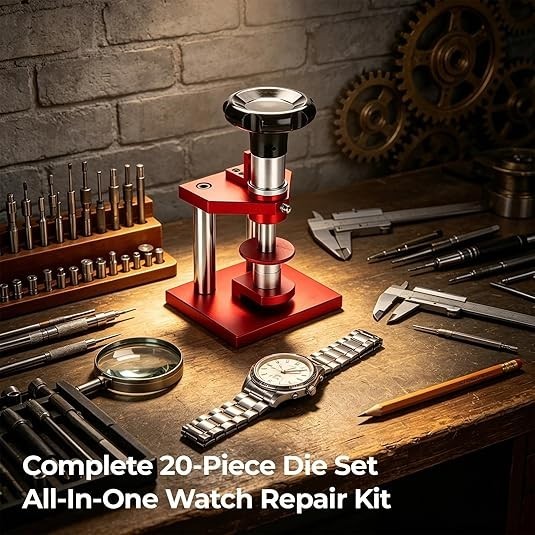 Watch Press Set,Watch Back Case Screw Type Precise Crystal Bezel 20Mm-45Mm Press