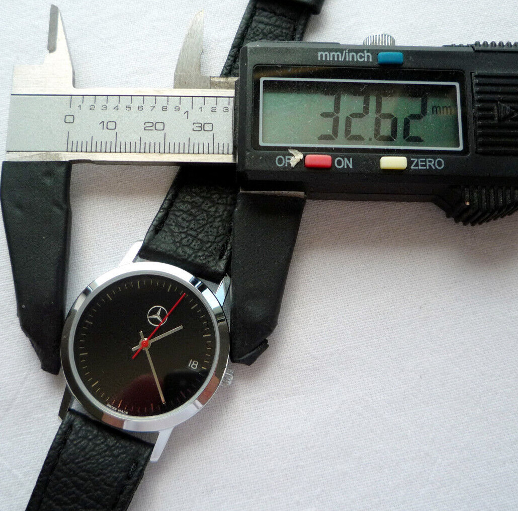 Mercedes Benz Vintage Classic Car Accessory Sport Basic Design Swiss Made Watch