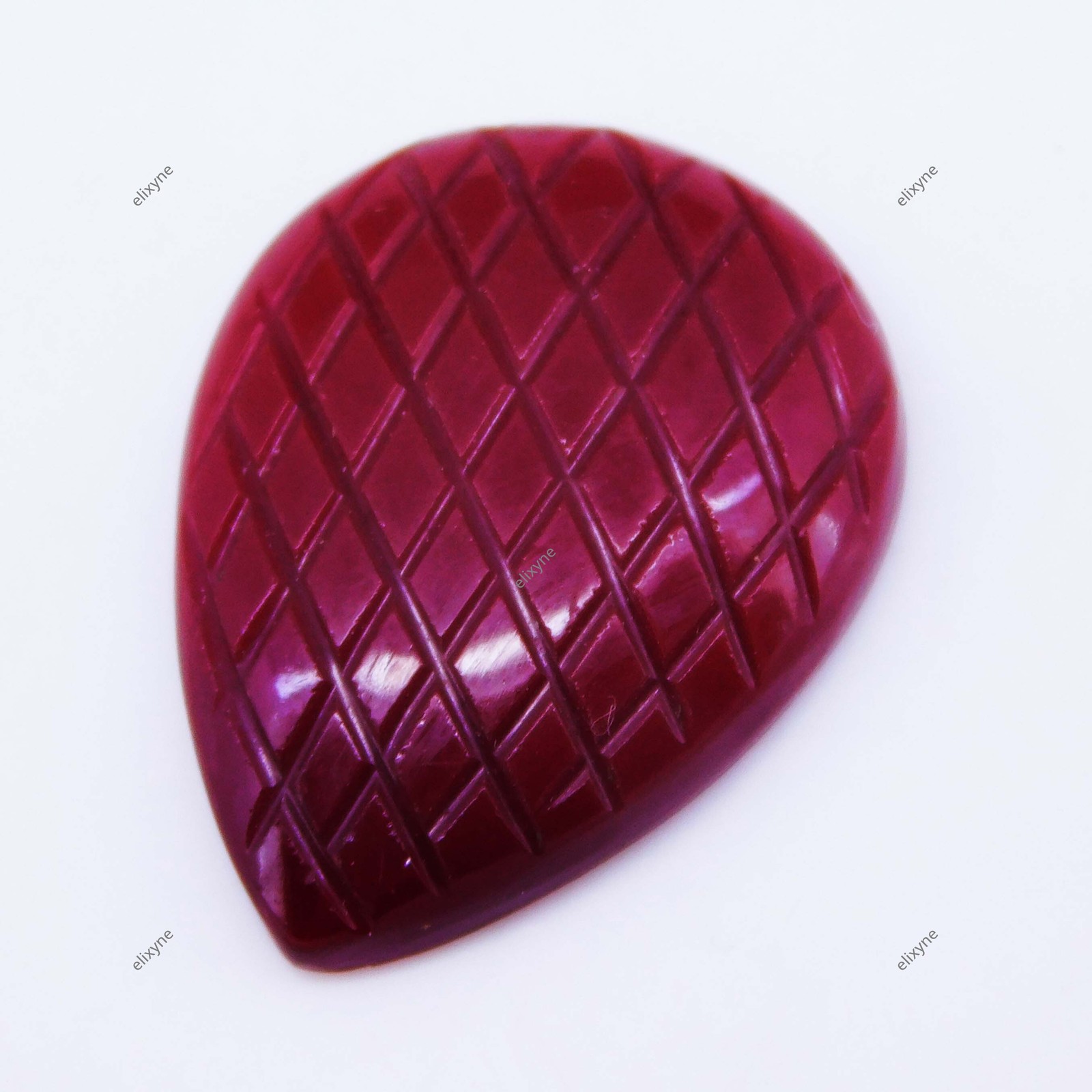 14.85 Ct Natural Red Ruby Leaf Carving Untreated Gemstone