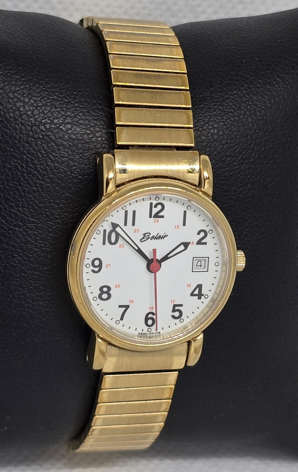 Women’s Belair Classic Easy To Read Date Gold Tone Expansion Band Watch 13