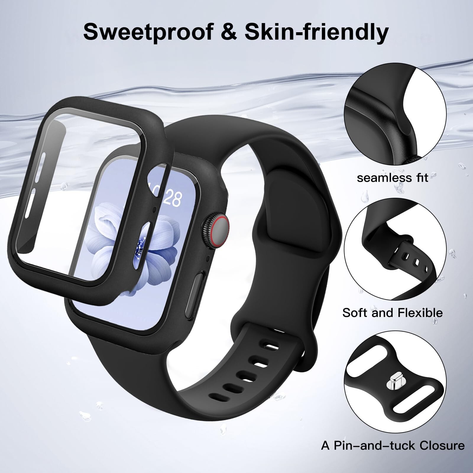 Sport Band and Case for Apple Watch Band 40mm 44mm 46mm 42mm 41mm 45mm 38mm i…