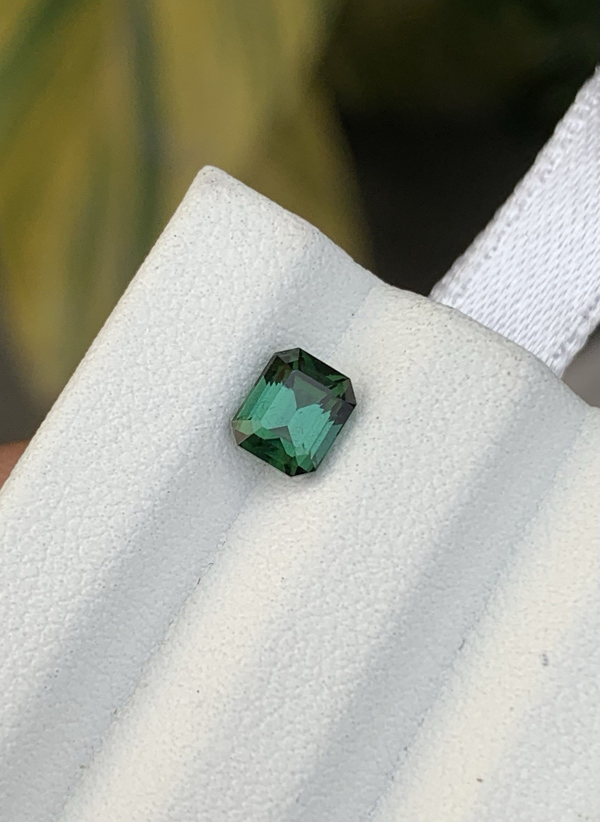 0.82 Carat Natural Green Tourmaline – 5mm Emerald Cut Afghanistan Loose Gemstone