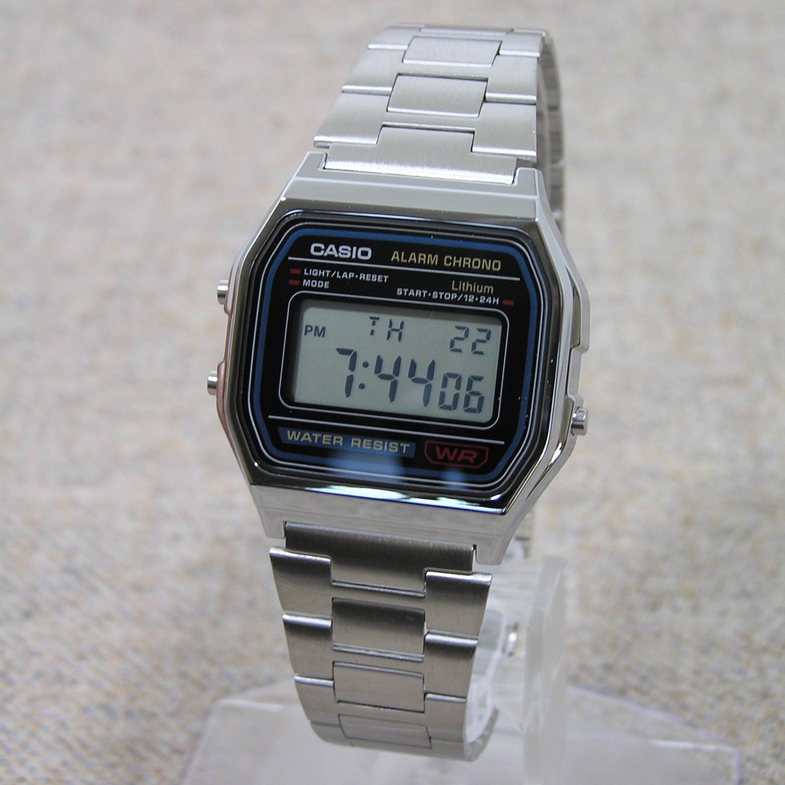 UK STOCK CASIO A158WA-1JH Japan Exclusive Digital Watch Imported Model Silver