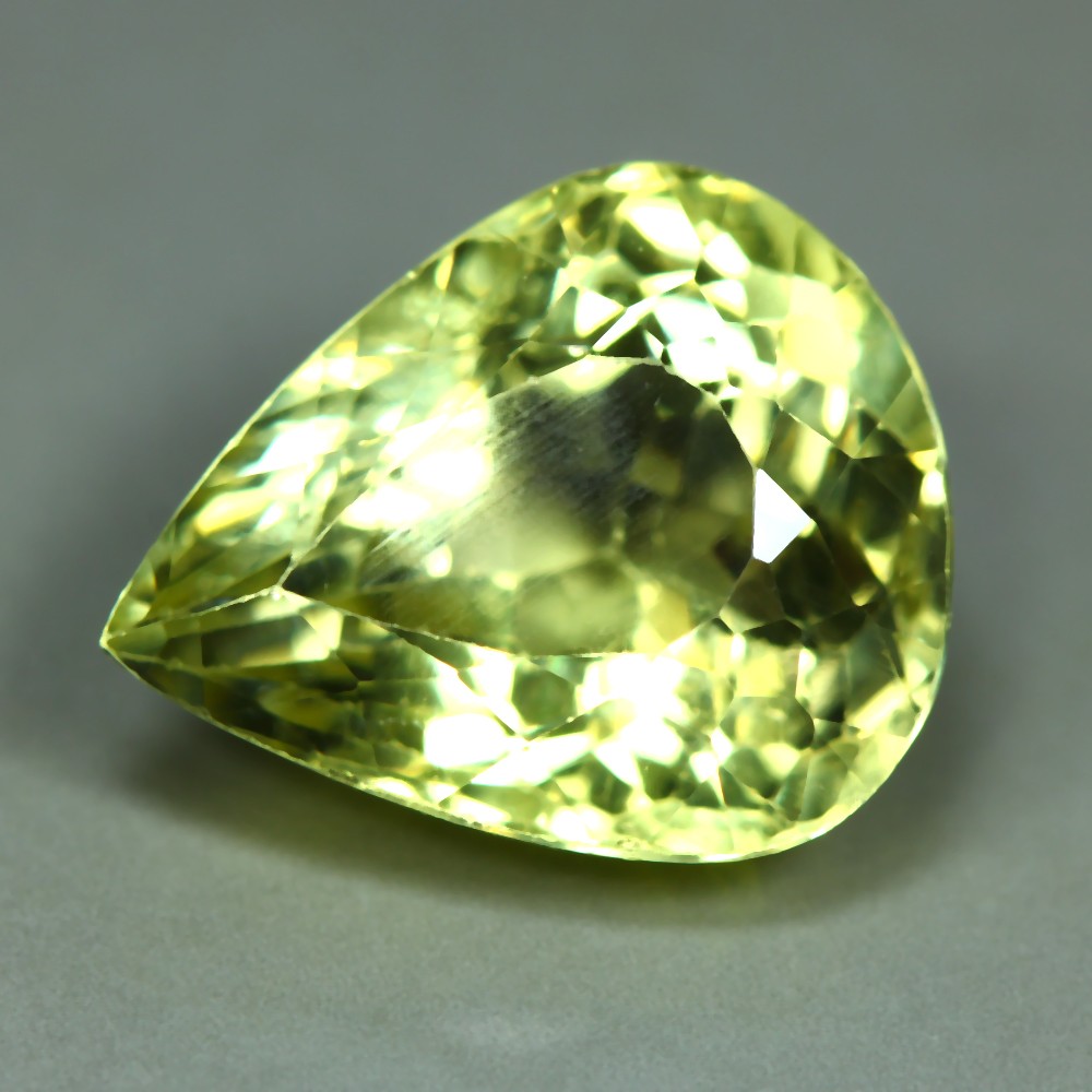 7.71 Cts_Ravishing !! Best Color_100 % Natural Unheated Yellow Apatite_Brazil