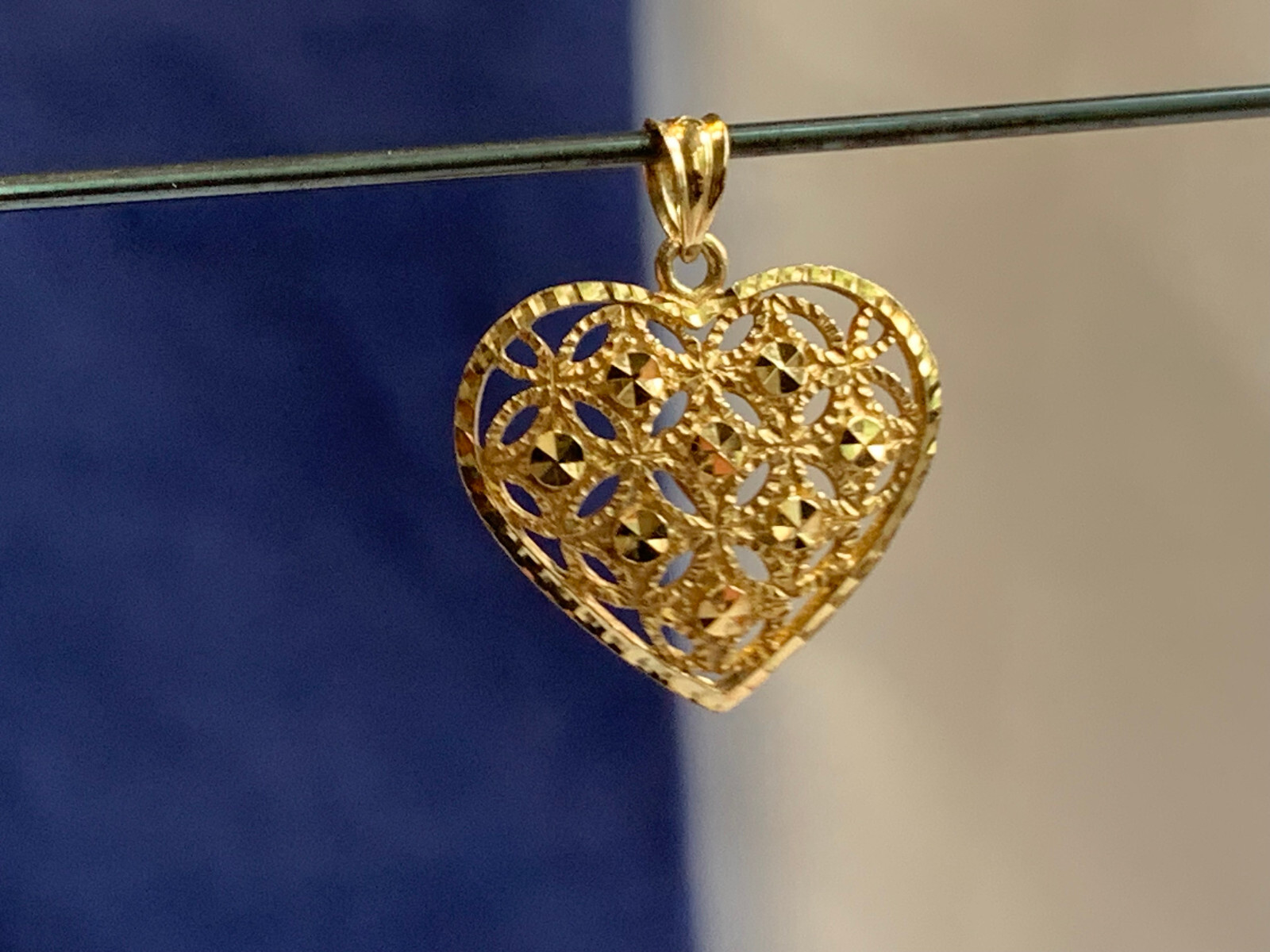 14K Yellow Gold Heart Pendant Beverly Hills Gold 1.95g Fine Jewelry Charm