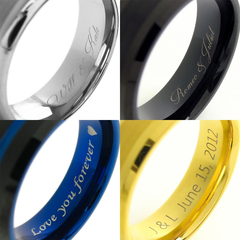 Expert Laser Engraving Service for Inside of Tungsten Ring Tommyway